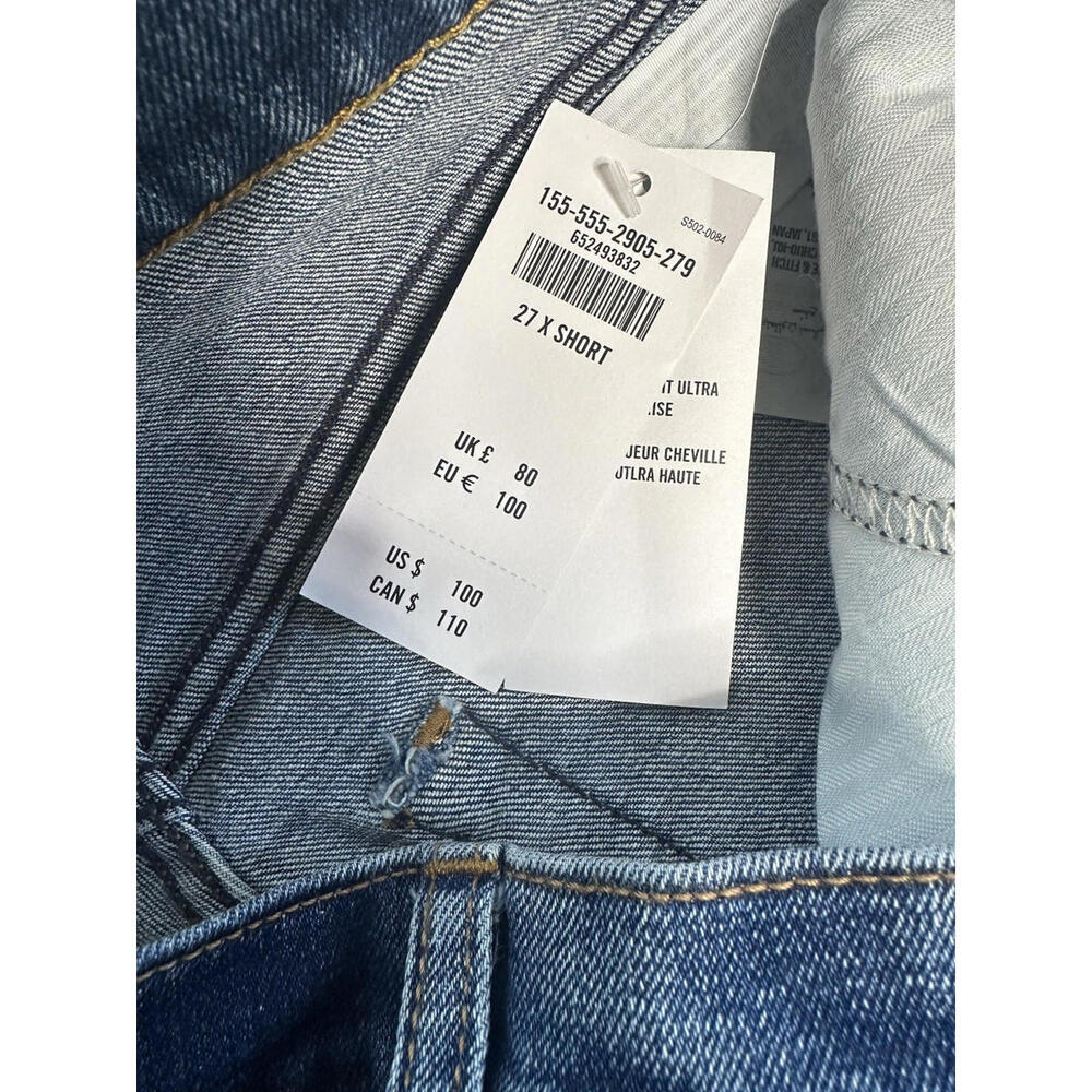 Abercrombie & Fitch Jeans Womens 27 X Short Ankle Straight Ultra High Rise NWT - Picture 4 of 7